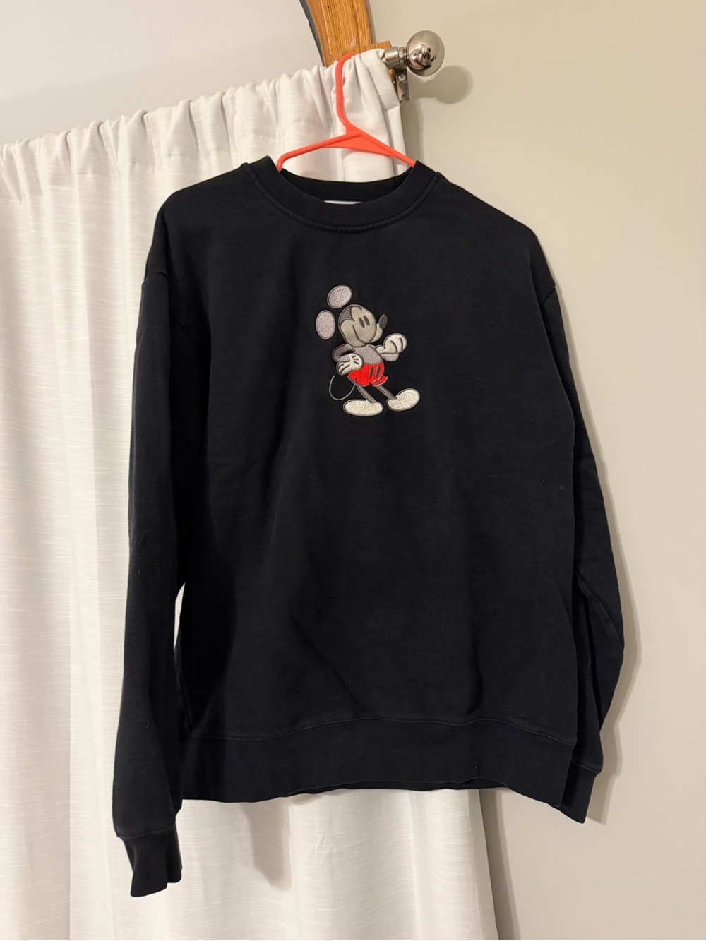 Mickey Mouse Crewneck, Embroidered Disney Sweatshirt